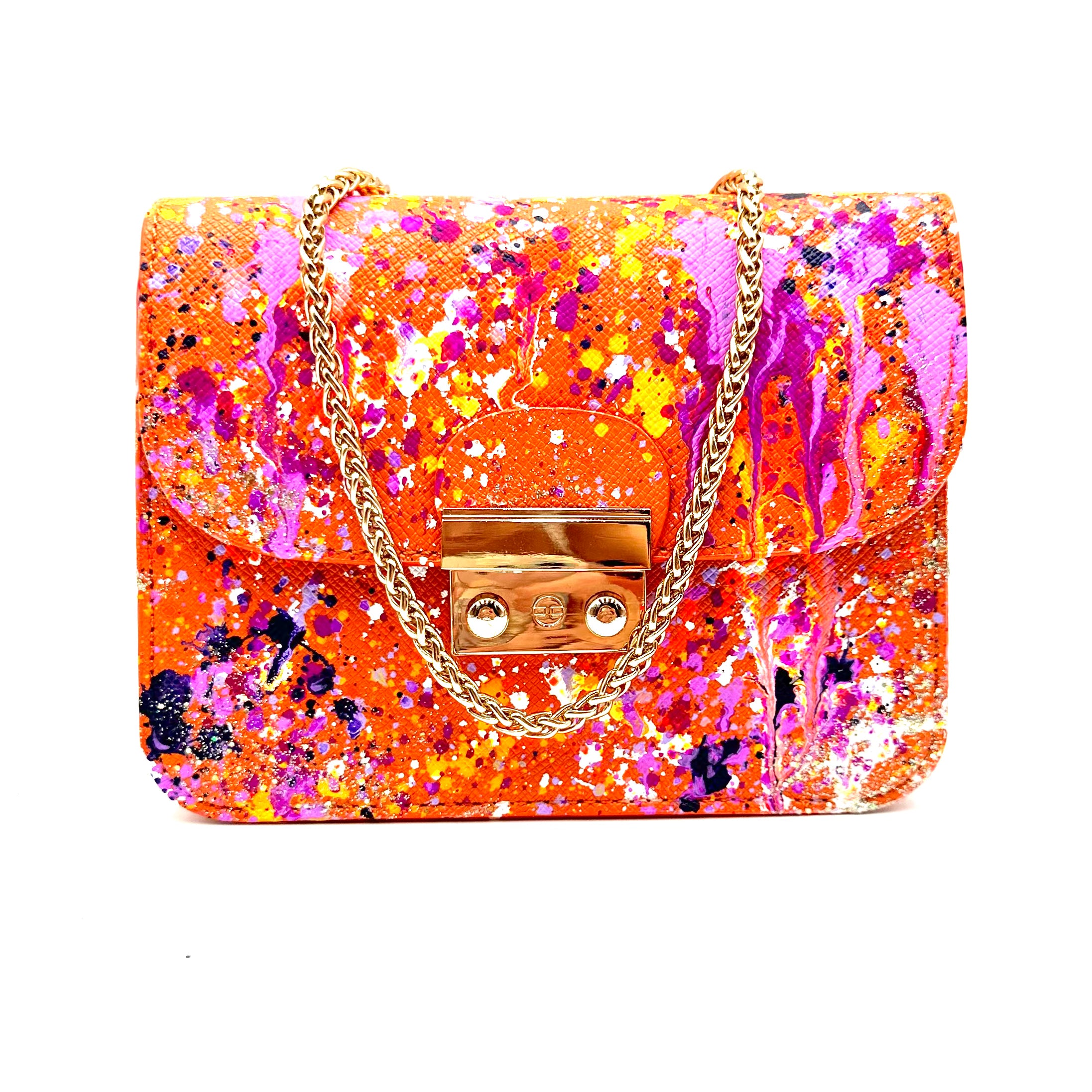 Anca Barbu Carolina Orange Bag, Splashes, Purple