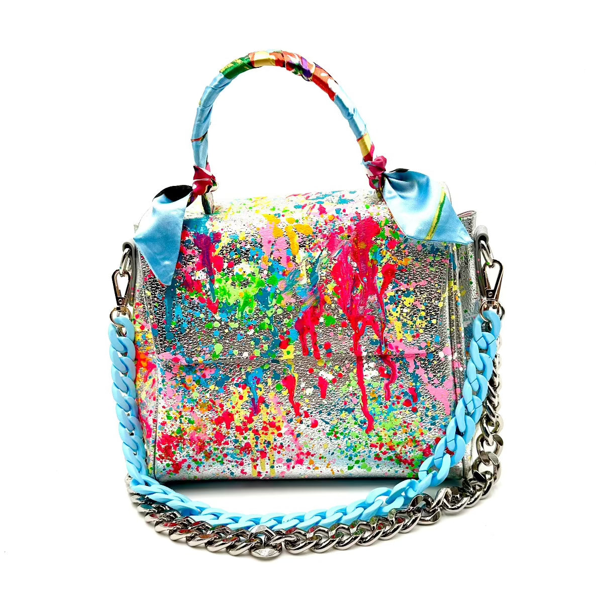 Anca Barbu Silver Vicky Bag, Splashes