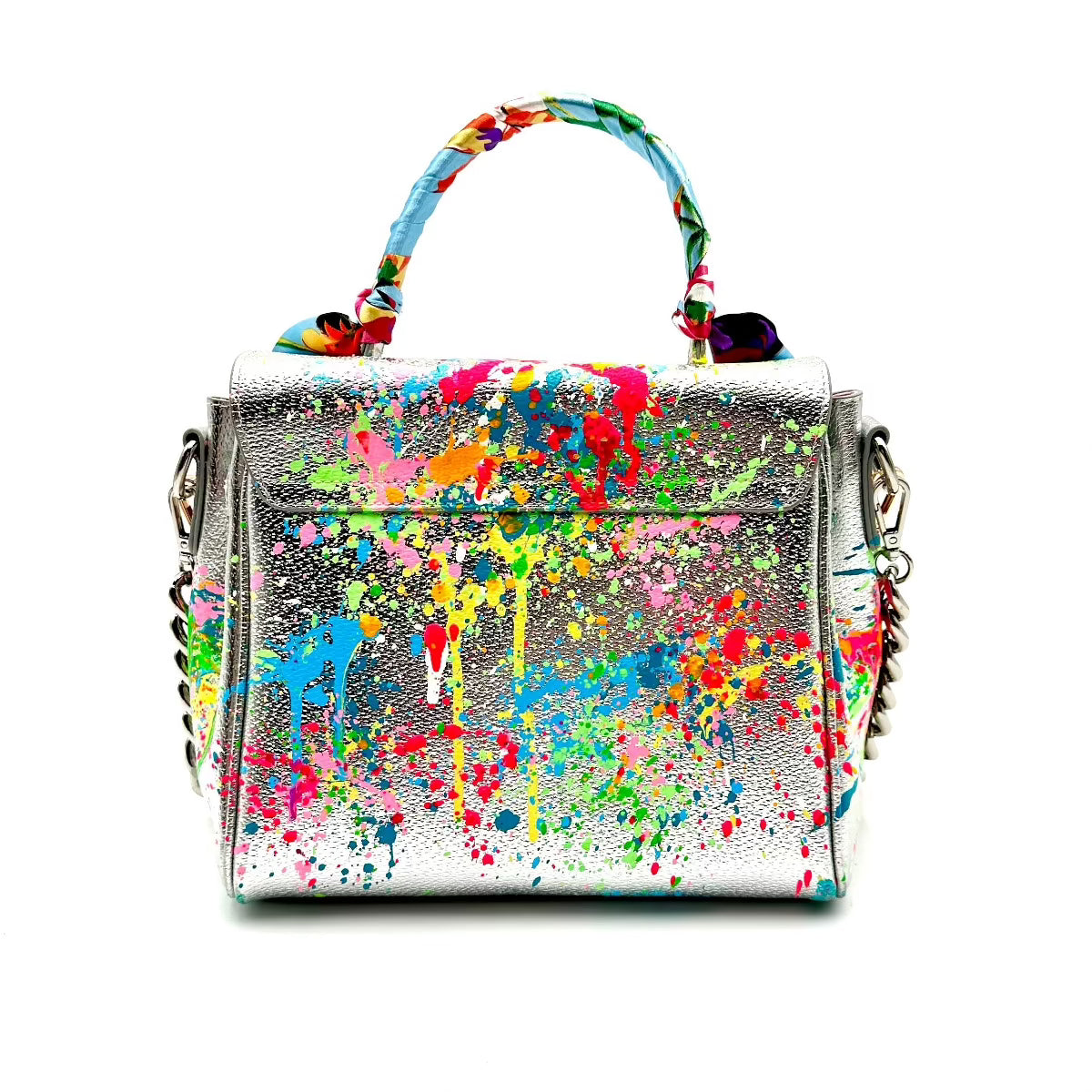 Anca Barbu Silver Vicky Bag, Splashes