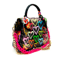 Anca Barbu Vicky Bag, Hearts Graffiti, Bright