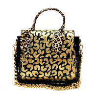 Anca Barbu Vicky Bag, Leopard Print, Gold