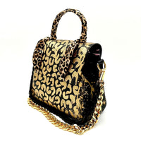 Anca Barbu Vicky Bag, Leopard Print, Gold