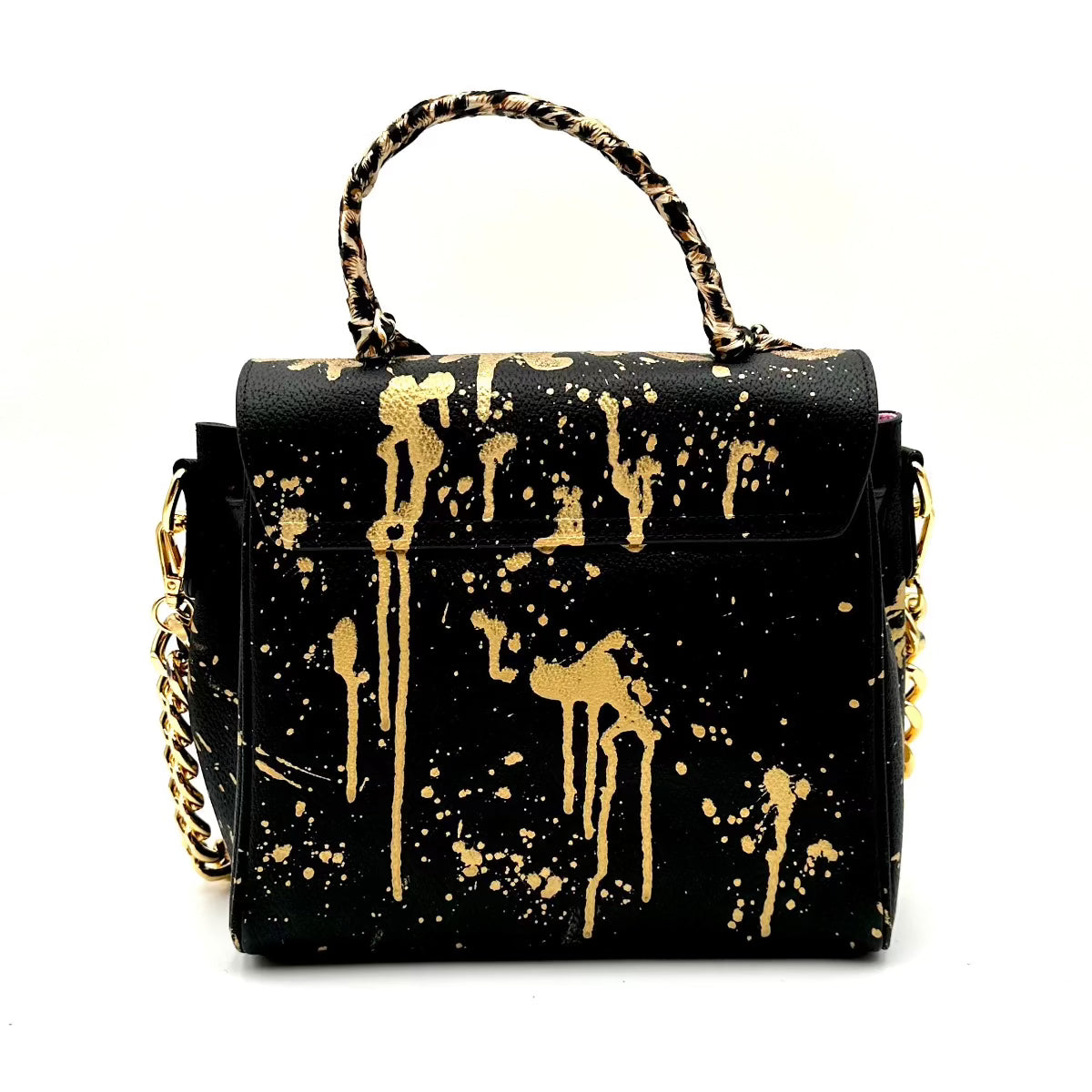 Anca Barbu Vicky Bag, Leopard Print, Gold