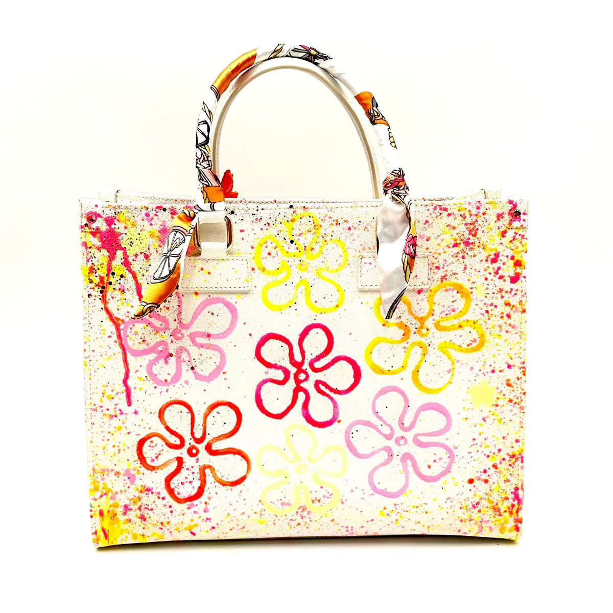 Anca Barbu Nicole Bag, Orange Flowers