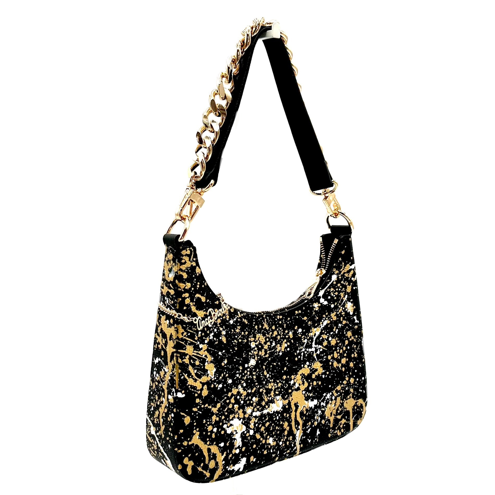 Anca Barbu Mika Black Medium Bag, Splashes