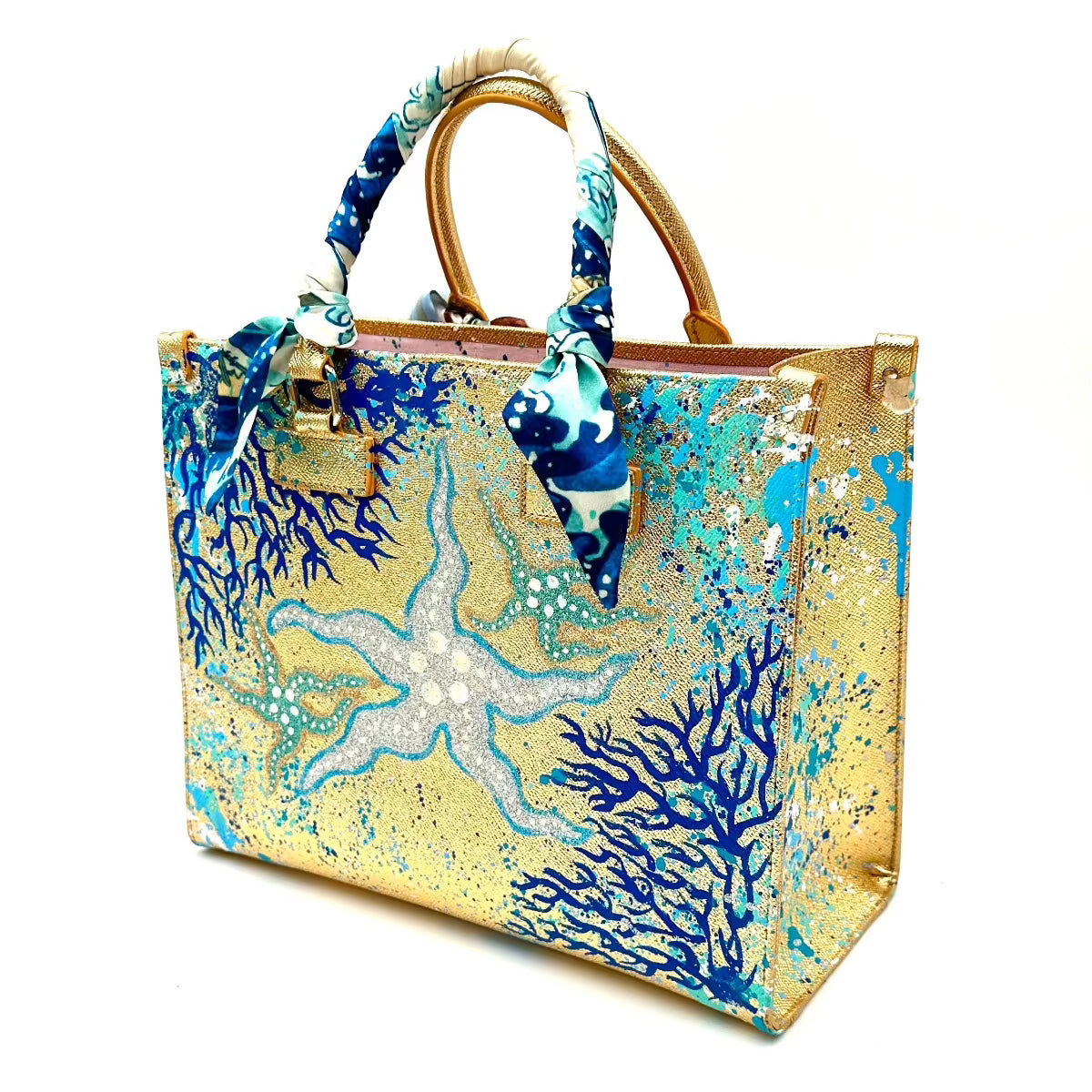 Anca Barbu Nicole Bag, Blue Coral