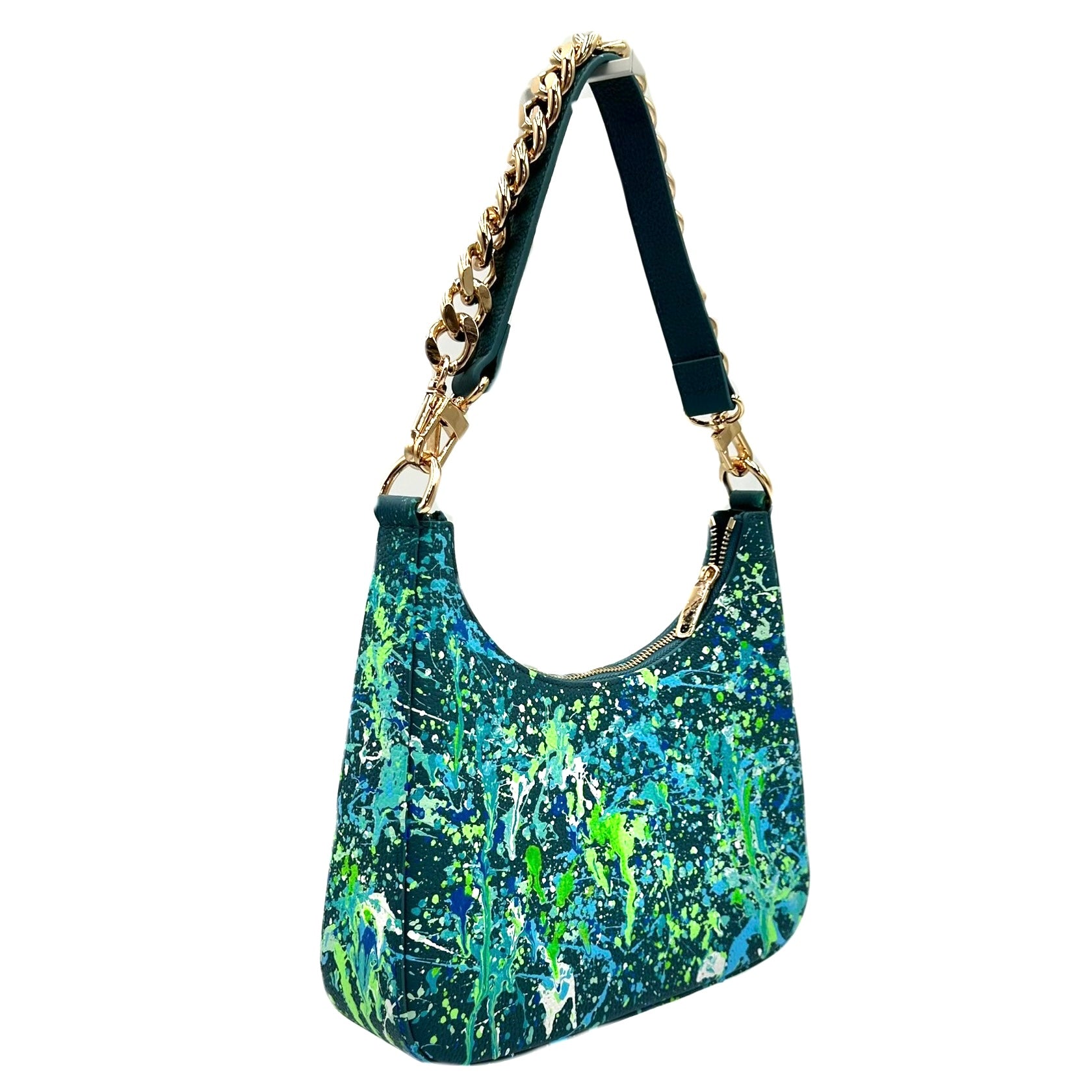 Anca Barbu Mika Blue Medium Bag, Splashes