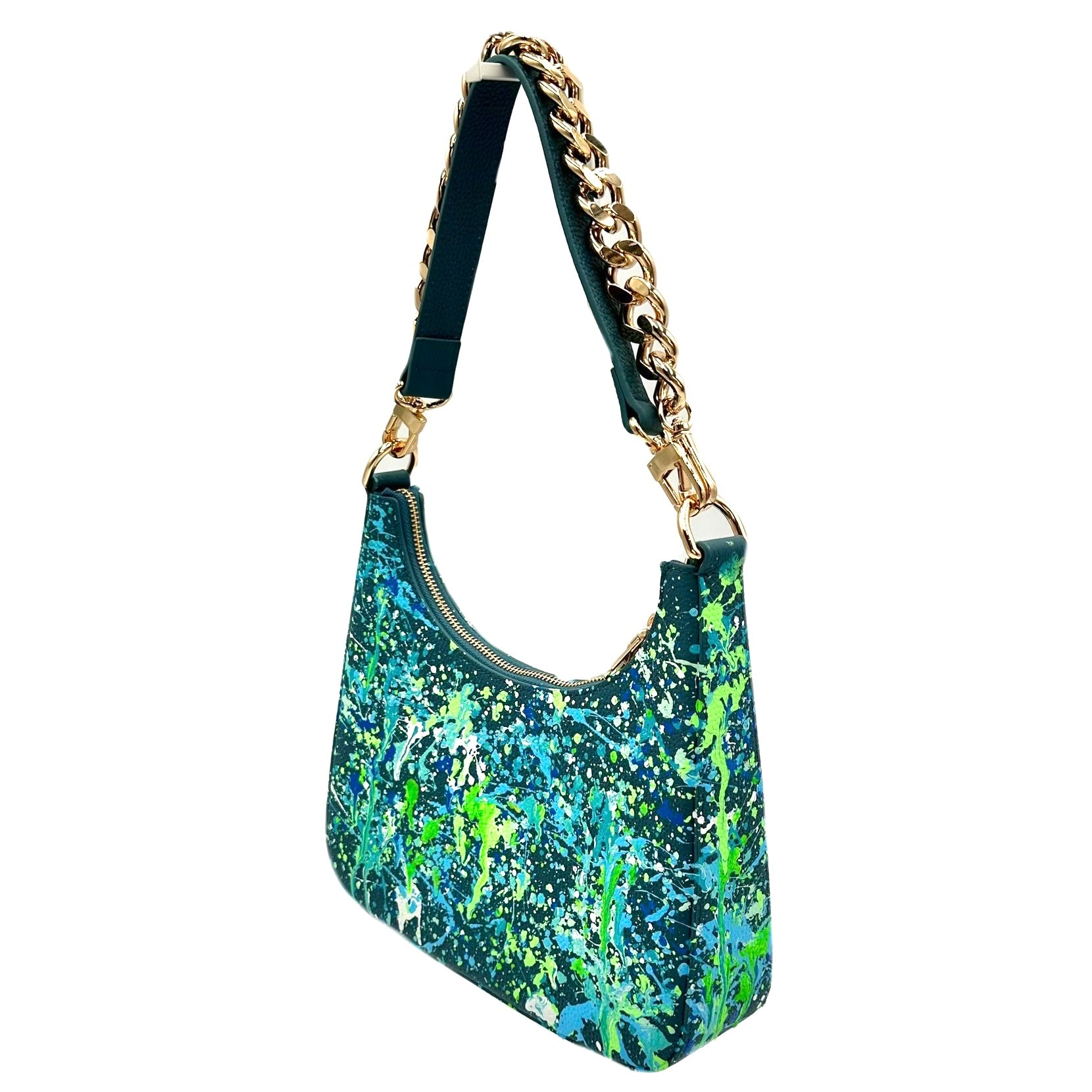 Anca Barbu Mika Blue Medium Bag, Splashes