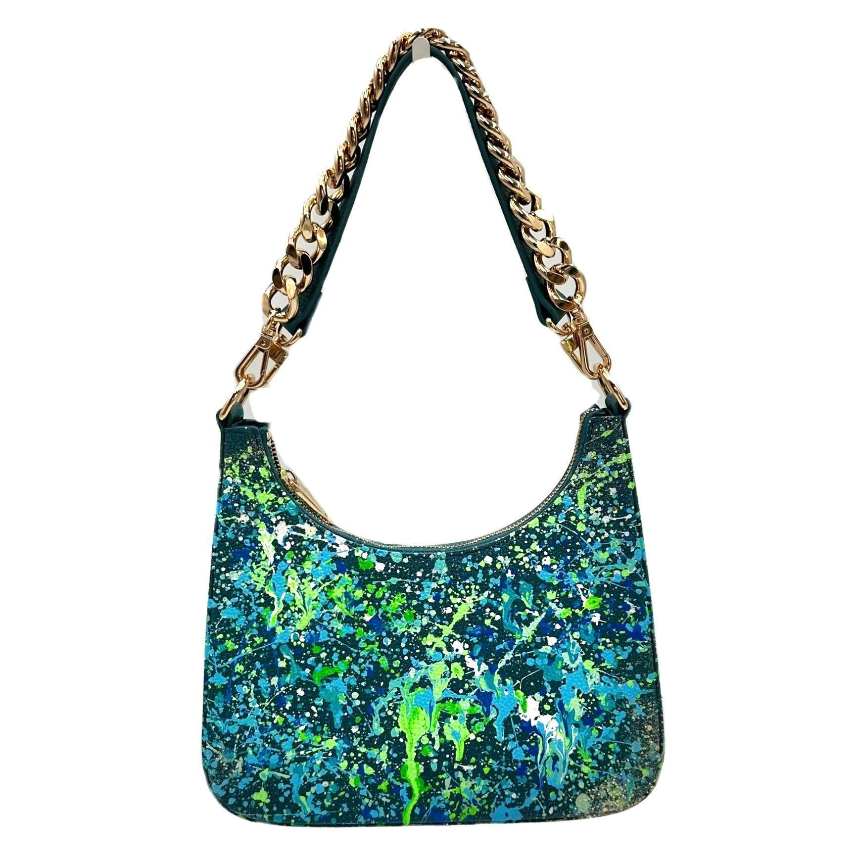 Anca Barbu Mika Blue Medium Bag, Splashes