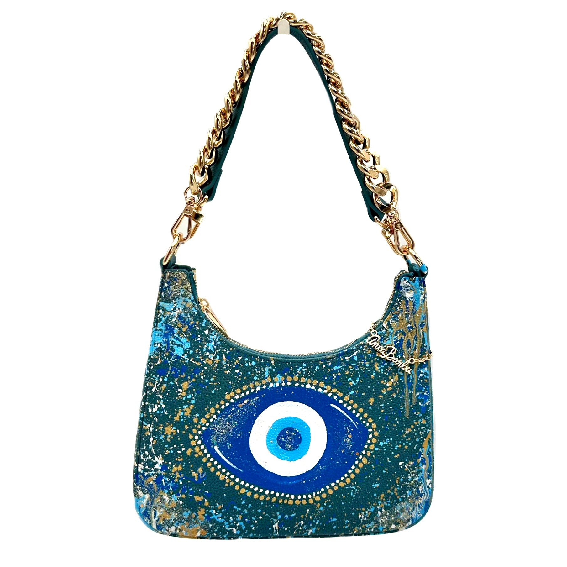 Anca Barbu Mika Blue Medium Bag, Evil Eye