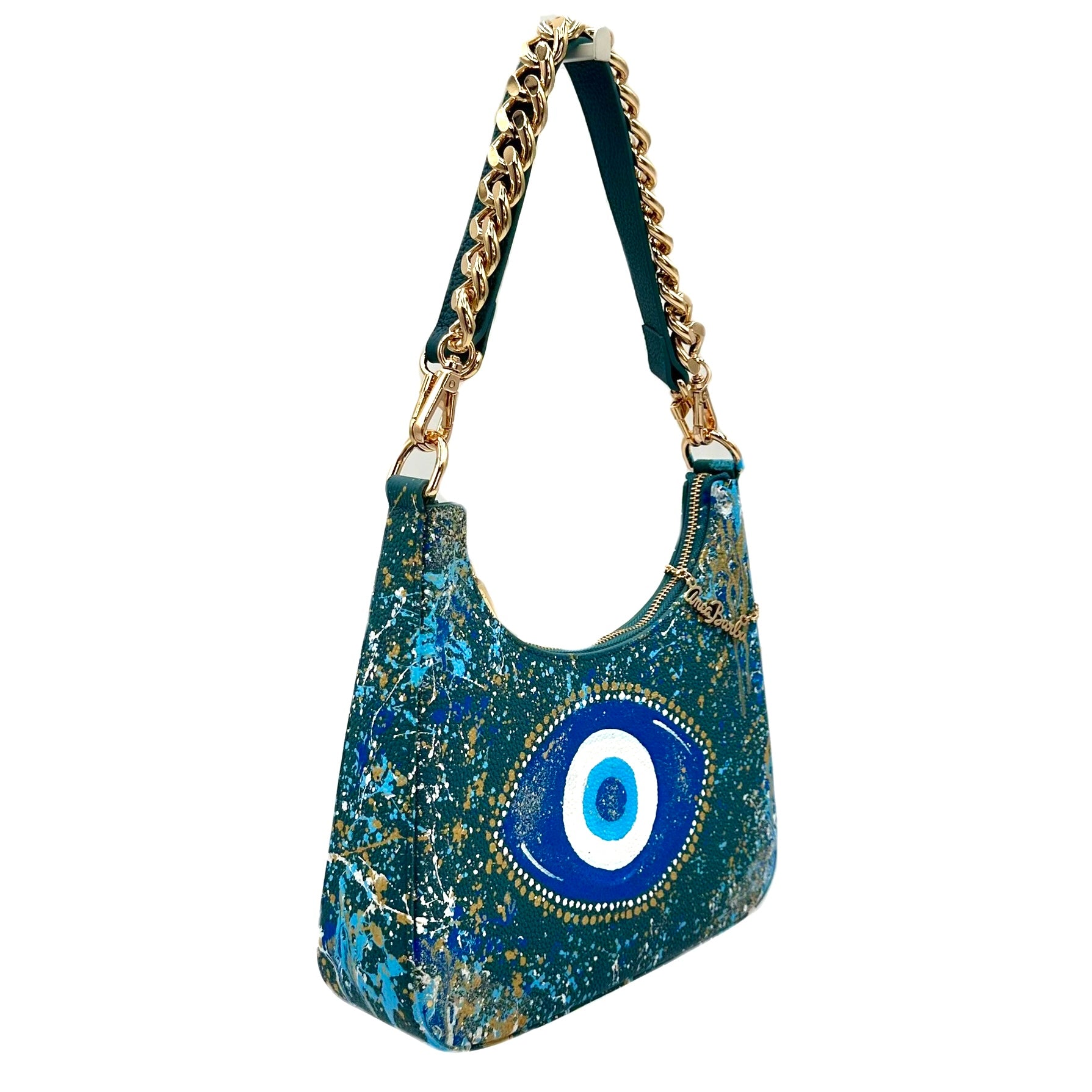 Anca Barbu Mika Blue Medium Bag, Evil Eye