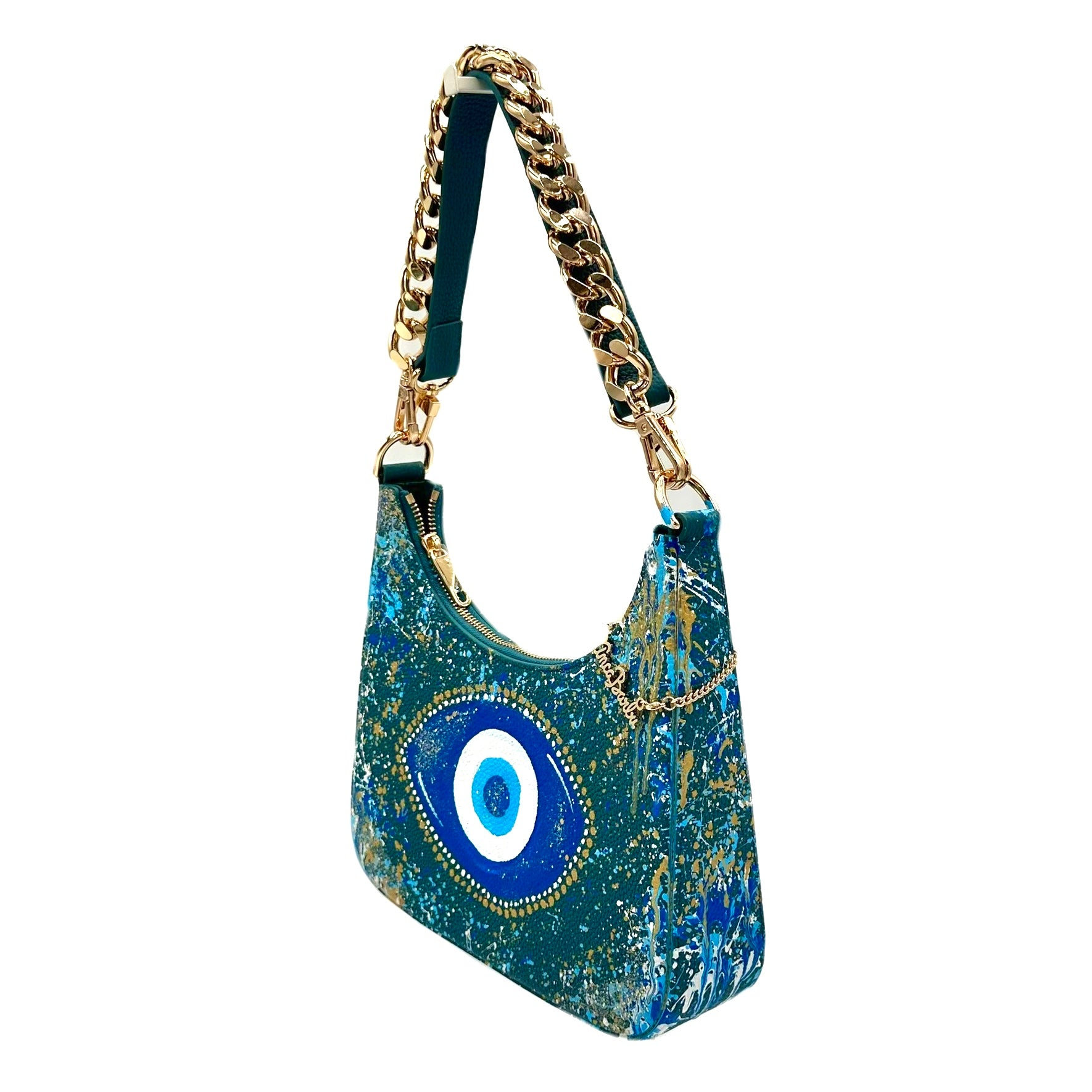 Anca Barbu Mika Blue Medium Bag, Evil Eye