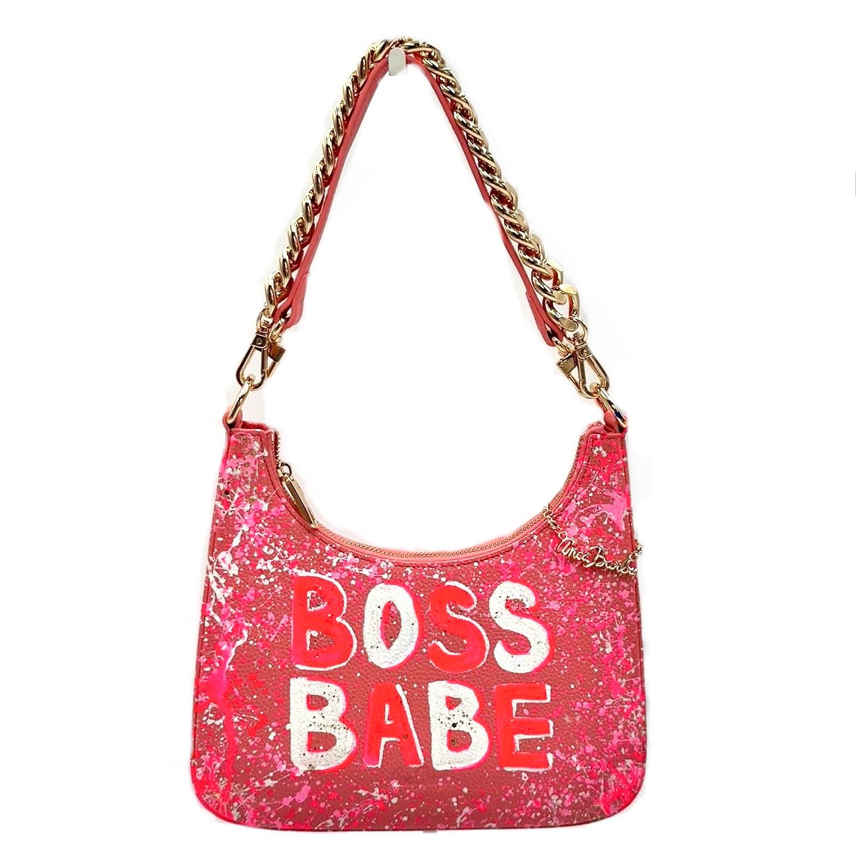 Anca Barbu Mika Pink Medium Bag, Boss Babe