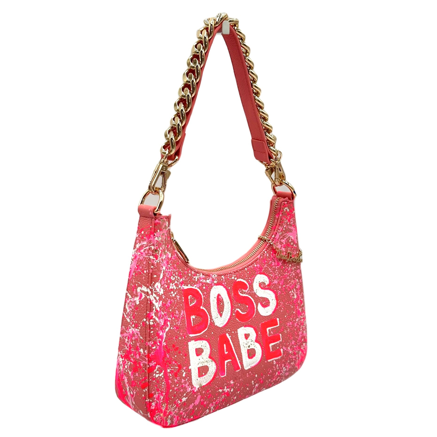 Anca Barbu Mika Pink Medium Bag, Boss Babe