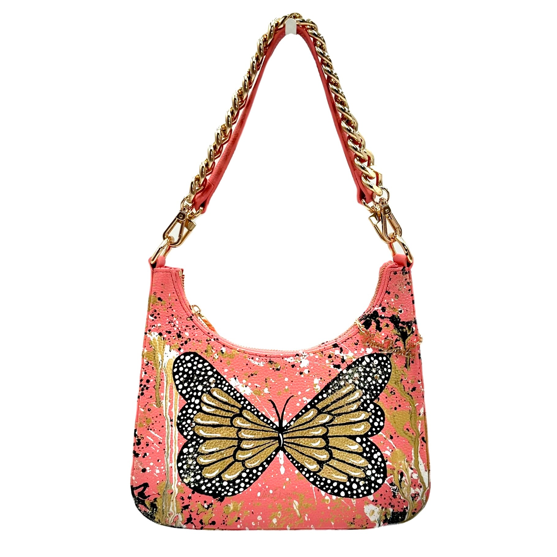 Anca Barbu Mika Pink Medium Bag, Butterfly