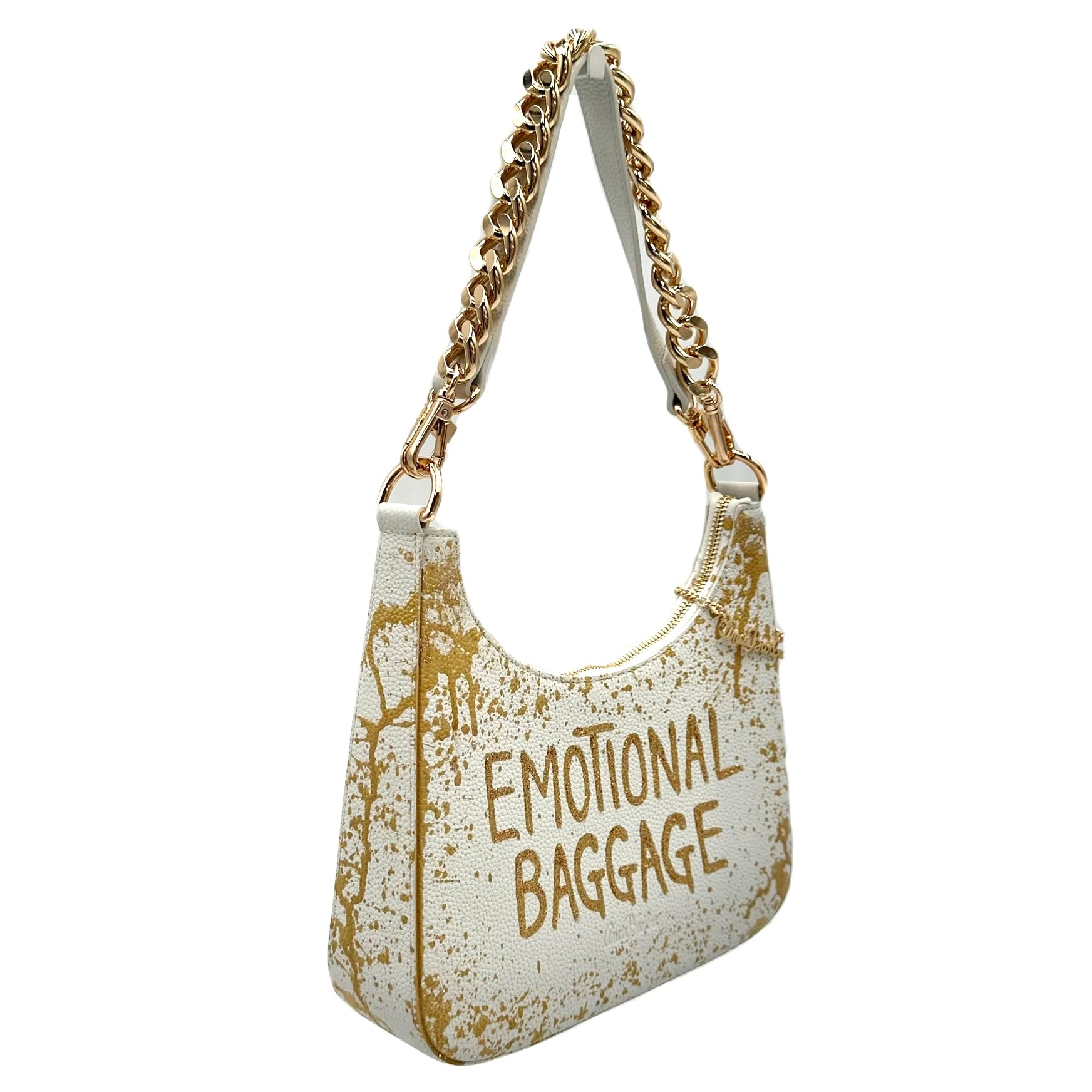 Anca Barbu Mika White Medium Bag, Emotional Baggage, White