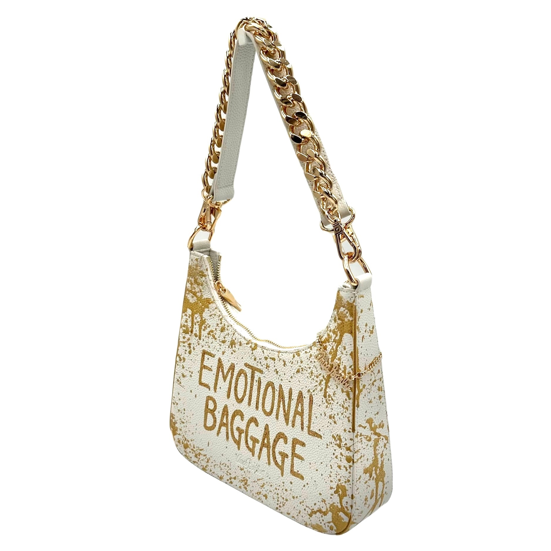 Anca Barbu Mika White Medium Bag, Emotional Baggage, White