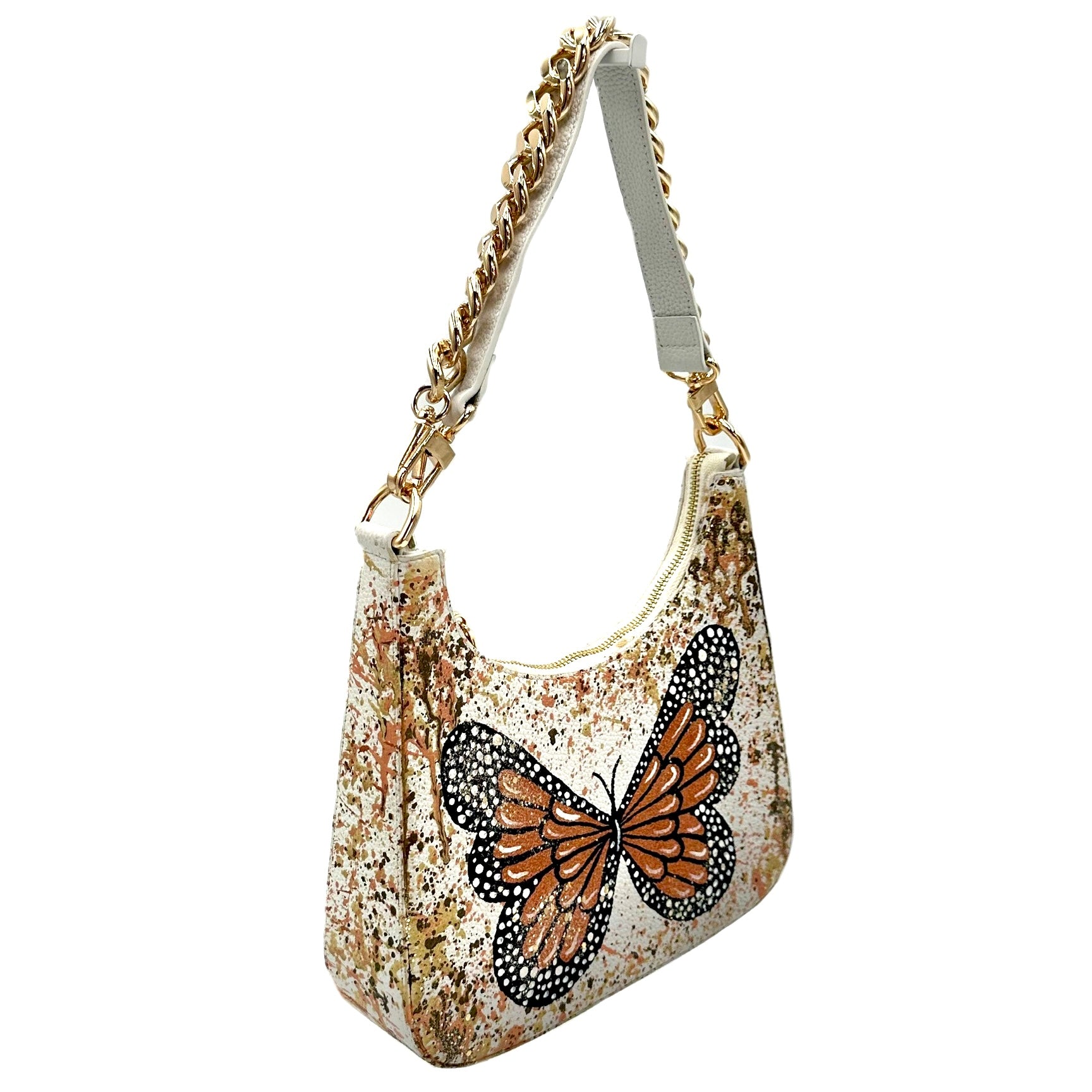 Anca Barbu Mika White Medium Bag, Butterfly