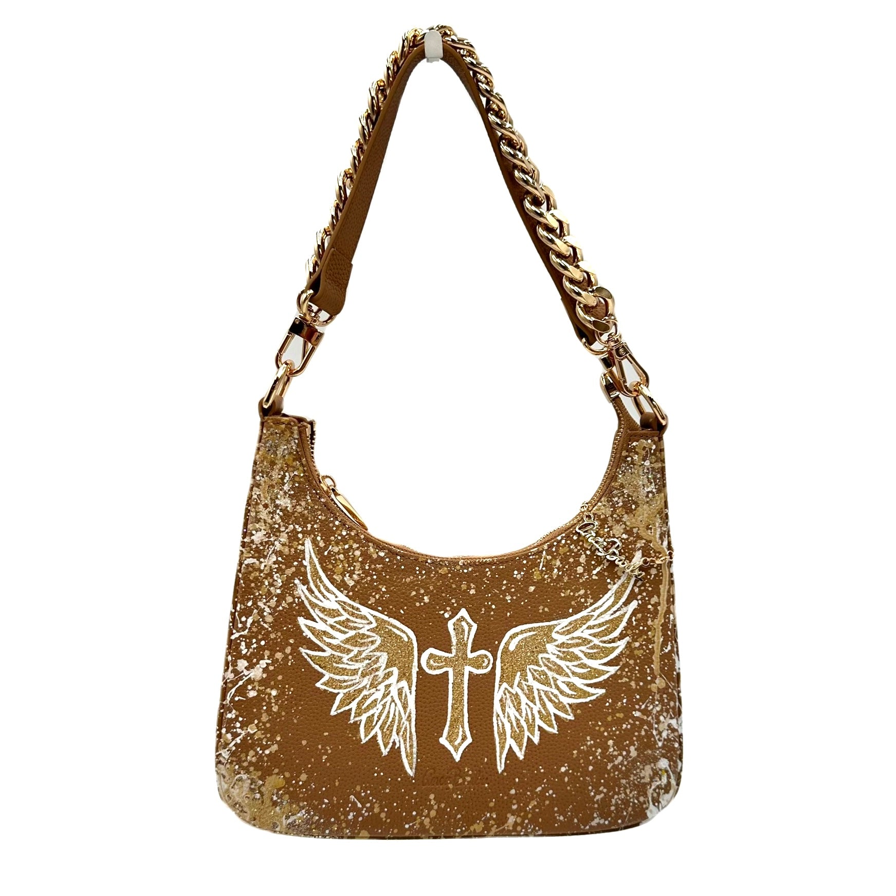 Anca Barbu Mika Taupe Medium Bag, Wings