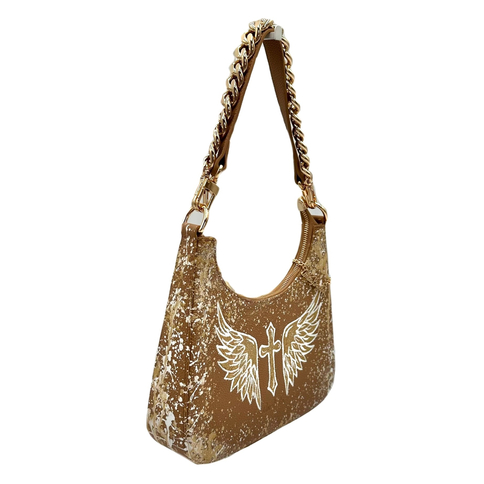 Anca Barbu Mika Taupe Medium Bag, Wings