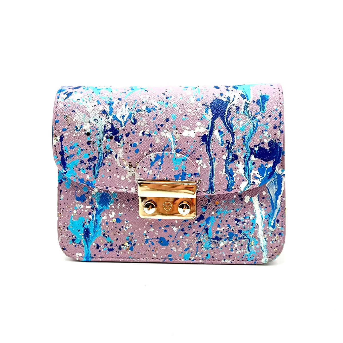 Anca Barbu Carolina Bag, Blue Splashes