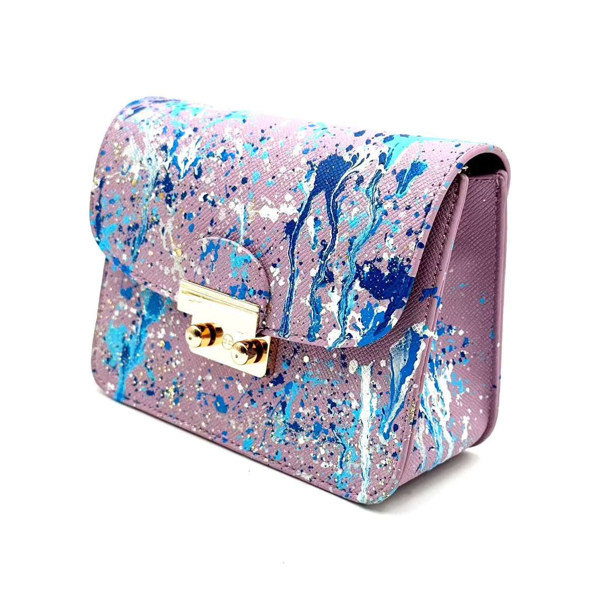 Anca Barbu Carolina Bag, Blue Splashes