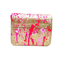 Thumbnail for Anca Barbu Carolina Bag, LOVE, Pink Splashes