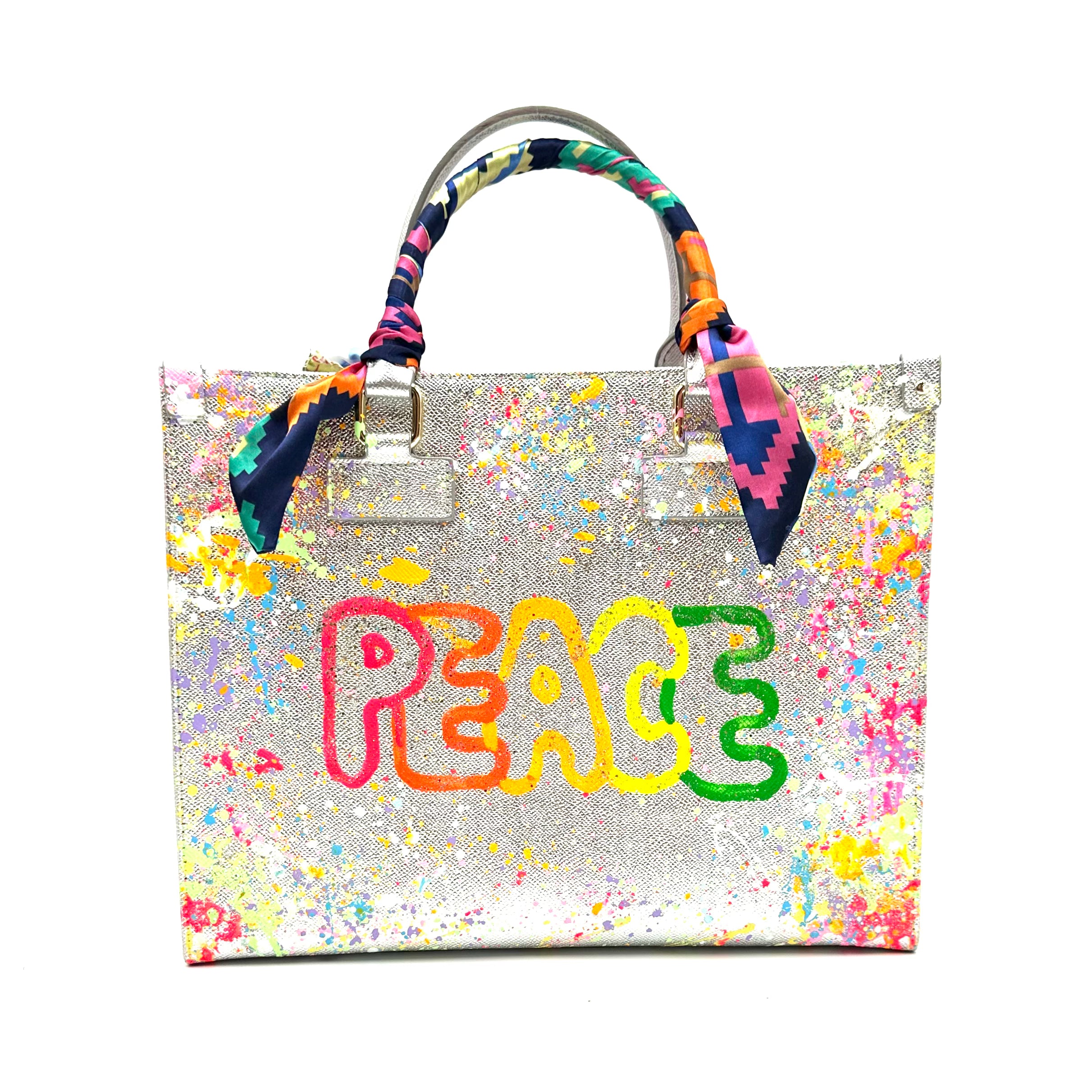 Anca Barbu Nicole Silver Bag, Peace