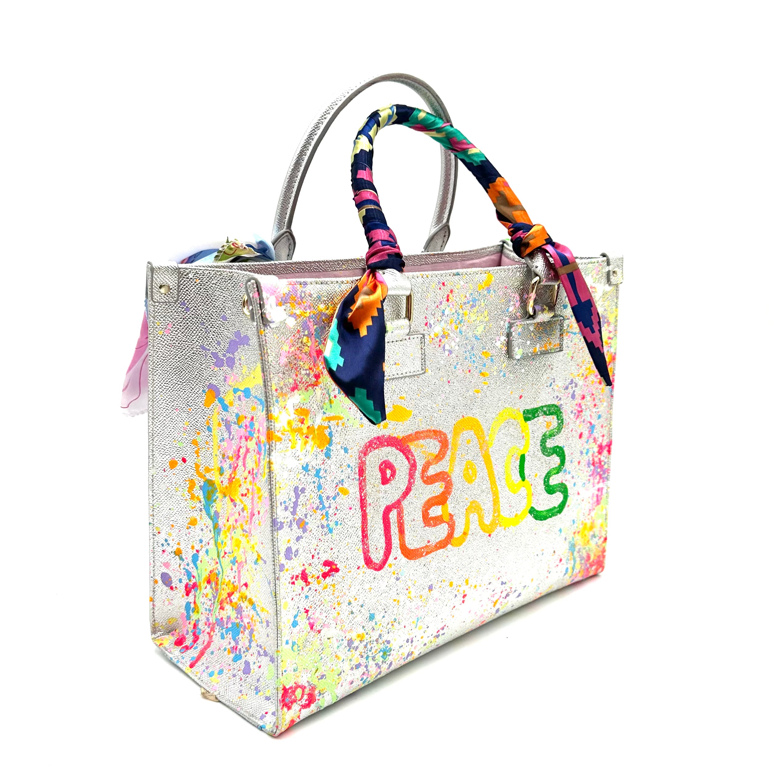 Anca Barbu Nicole Silver Bag, Peace