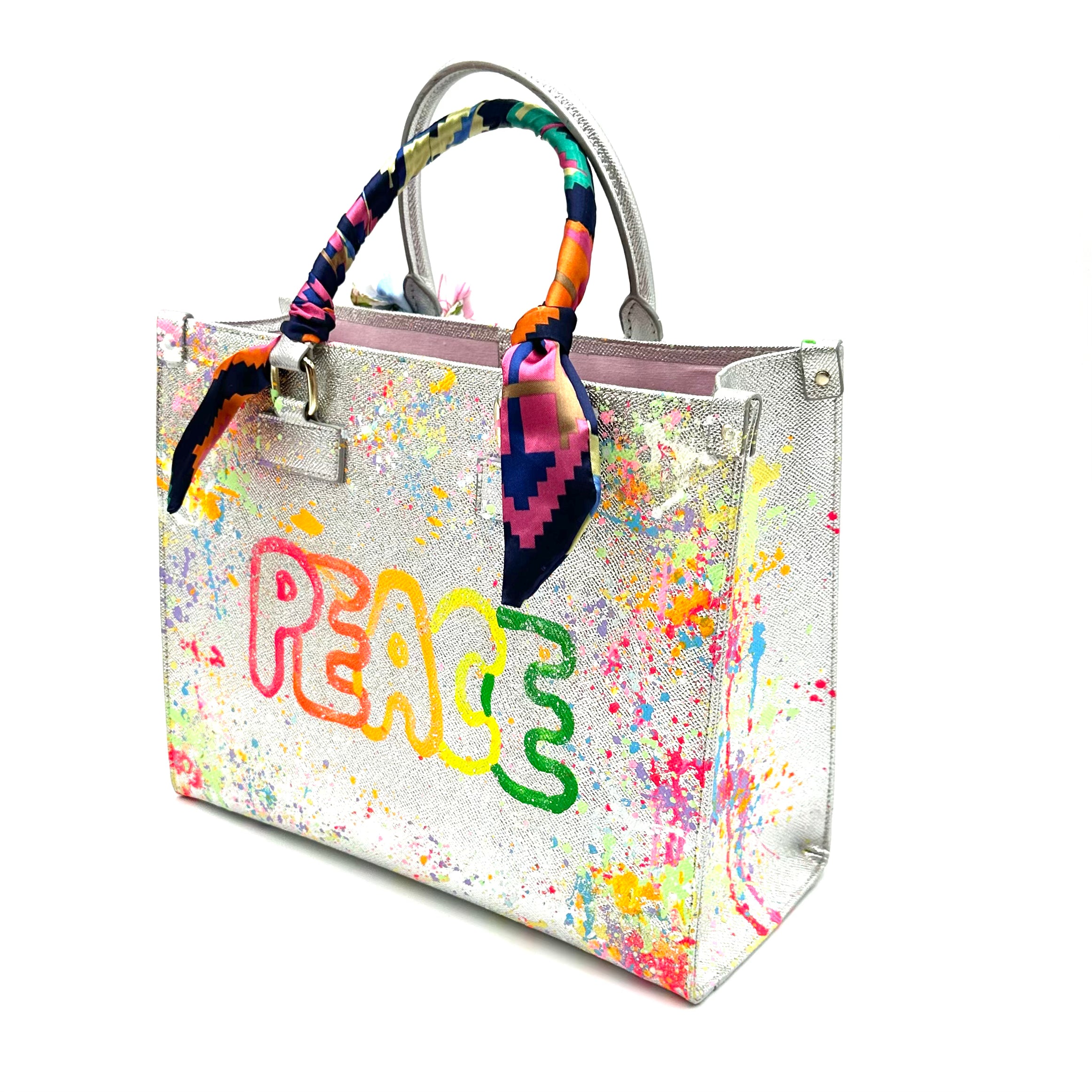 Anca Barbu Nicole Silver Bag, Peace
