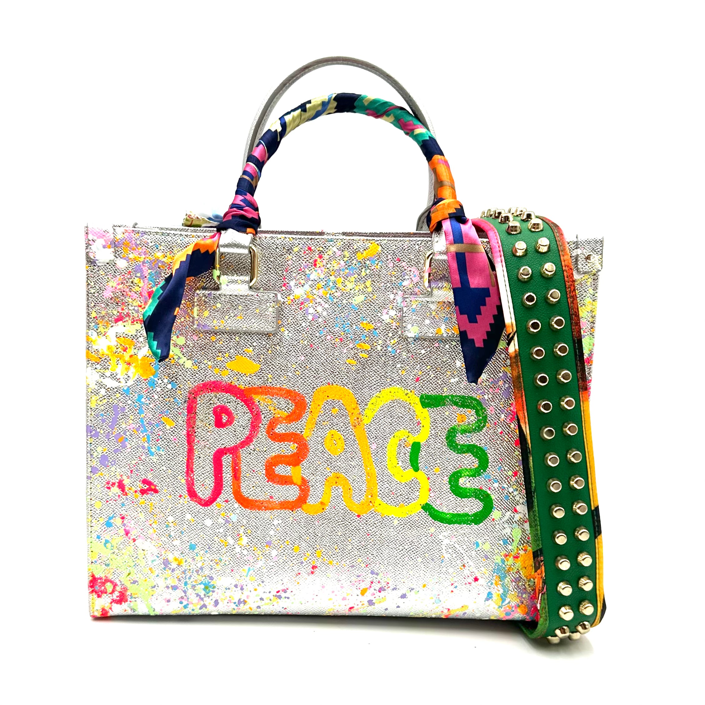 Anca Barbu Nicole Silver Bag, Peace