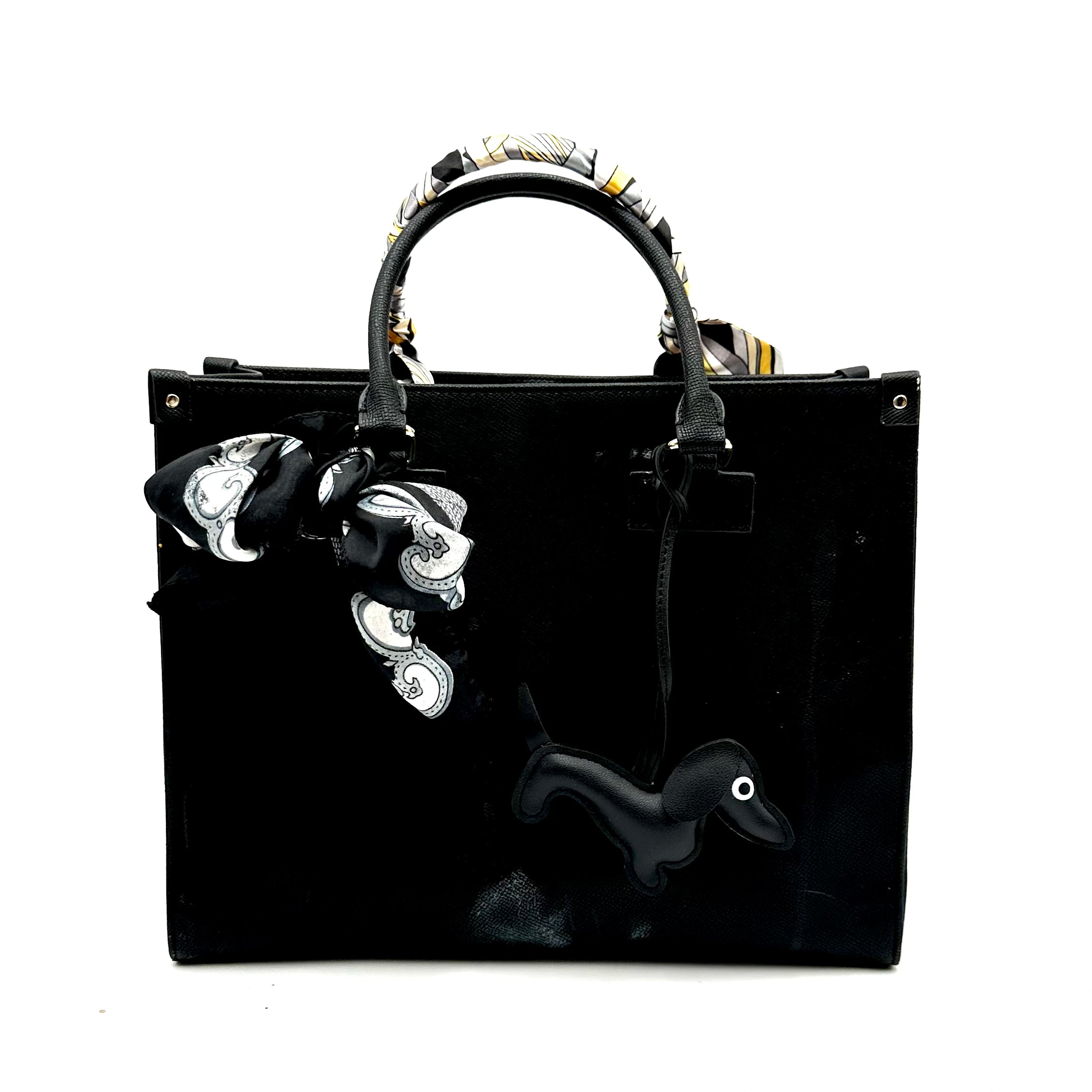 Anca Barbu Nicole Black Bag, Metallic Hearts