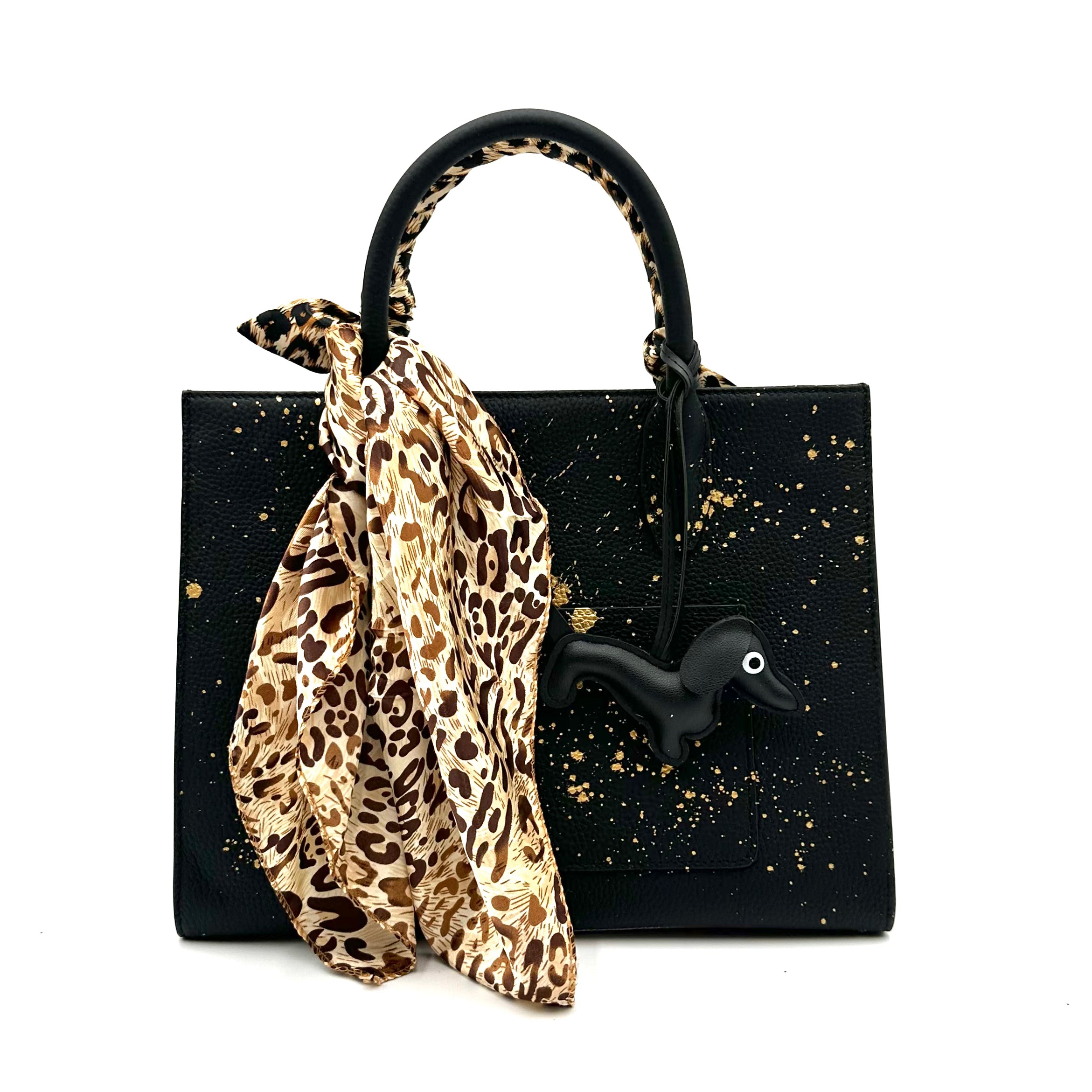 Anca Barbu Sophia Bag, Leopard Print, Gold