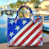 Anca Barbu Nicole White Bag, God Bless the USA