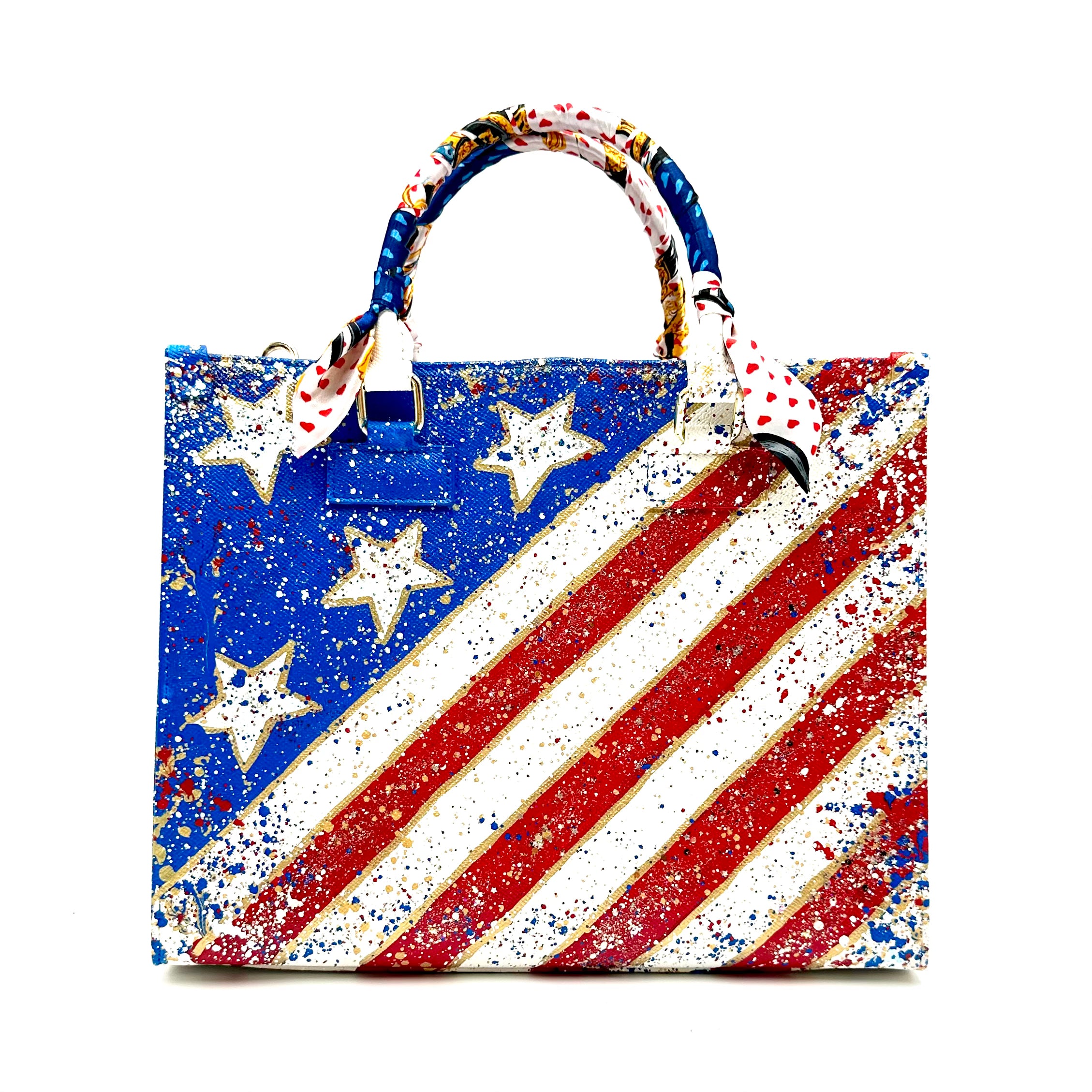 Anca Barbu Nicole White Bag, God Bless the USA