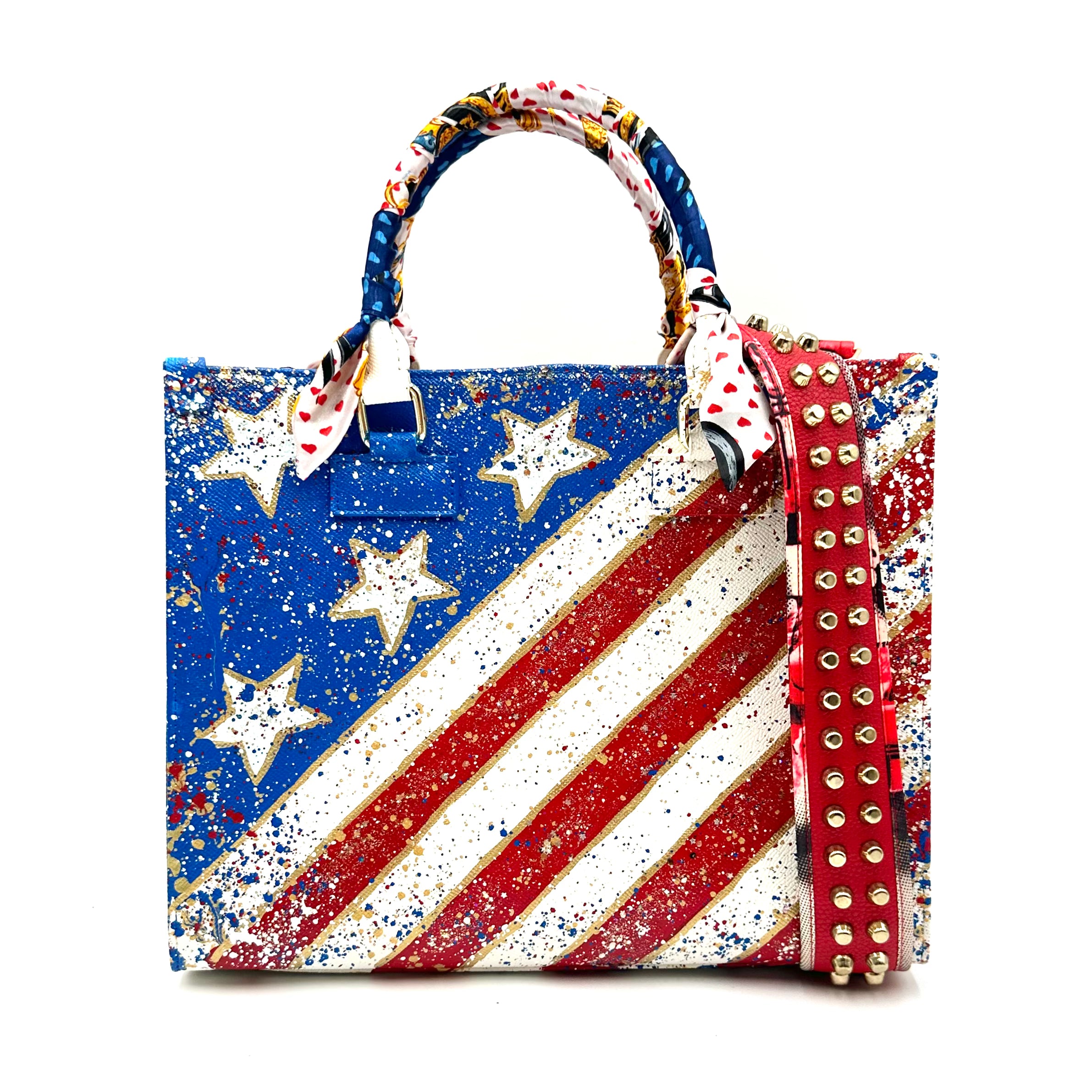 Anca Barbu Nicole White Bag, God Bless the USA