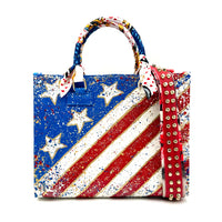 Anca Barbu Nicole White Bag, God Bless the USA