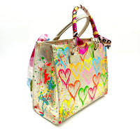 Thumbnail for Anca Barbu Nicole Bag, Multi Dripping Hearts