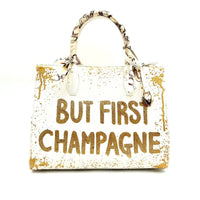 Thumbnail for Anca Barbu Sophia Bag, But first Champagne, Gold